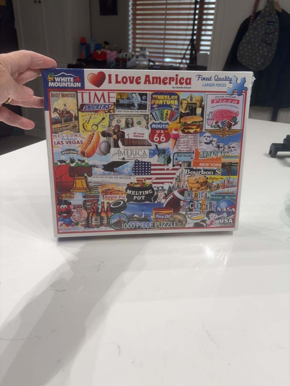 New White Mountain Puzzle I Love America - 1000 Piece Jigsaw Puzzle